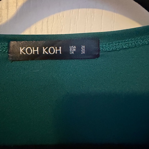 Chic Teal Long Sleeve Dress - Picture 2 of 4